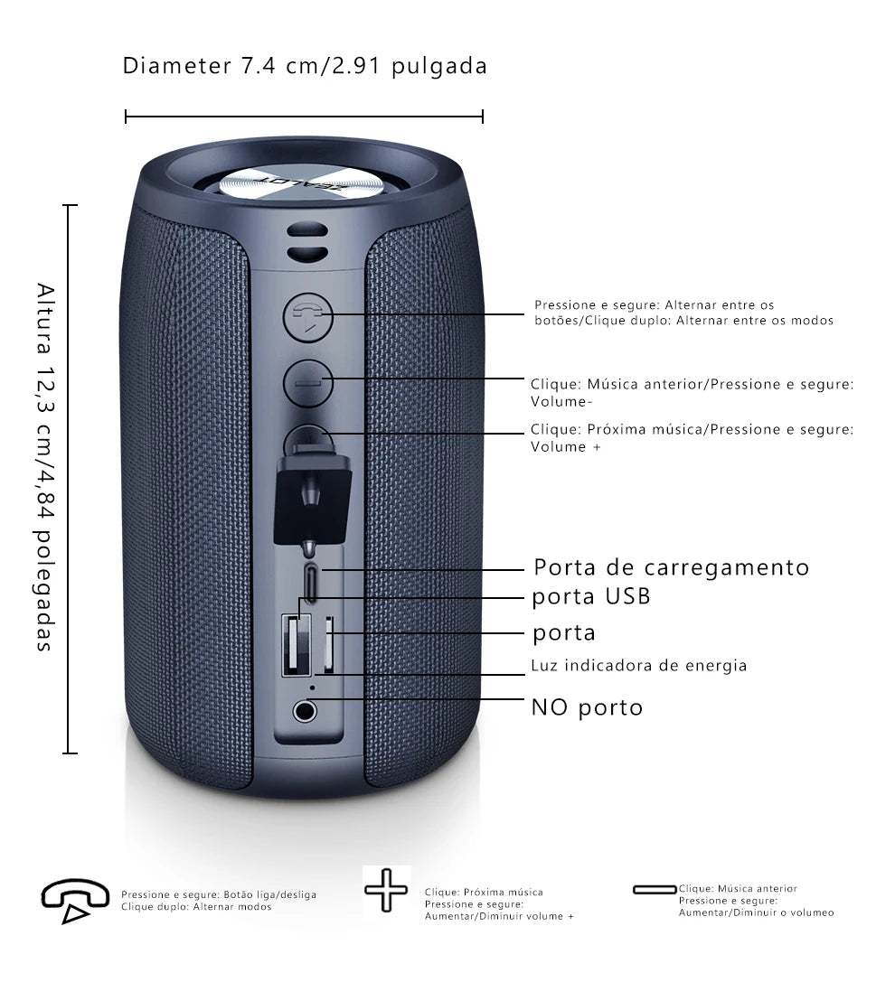 ZEALOT S32 10W Bluetooth Sound Box, 1800mAh