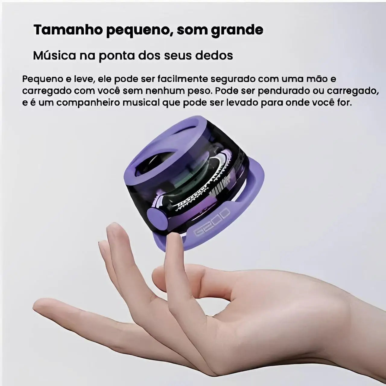 Caixa de Som Bluetooth Magnética Portátil RGB LED à Prova d’Água