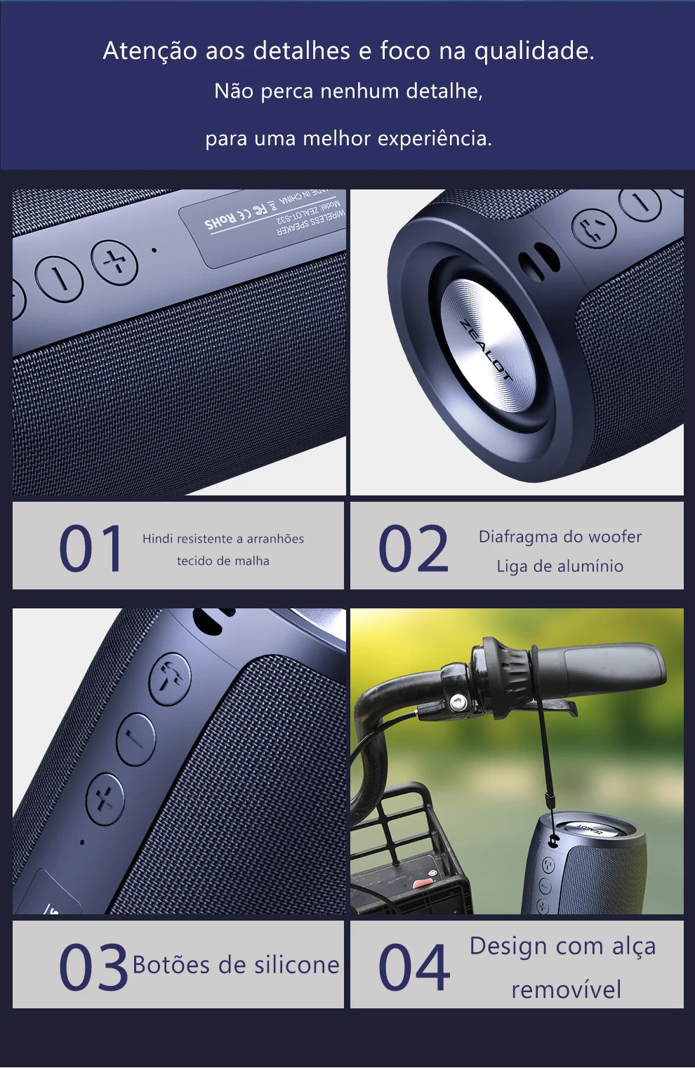 ZEALOT S32 10W Bluetooth Sound Box, 1800mAh