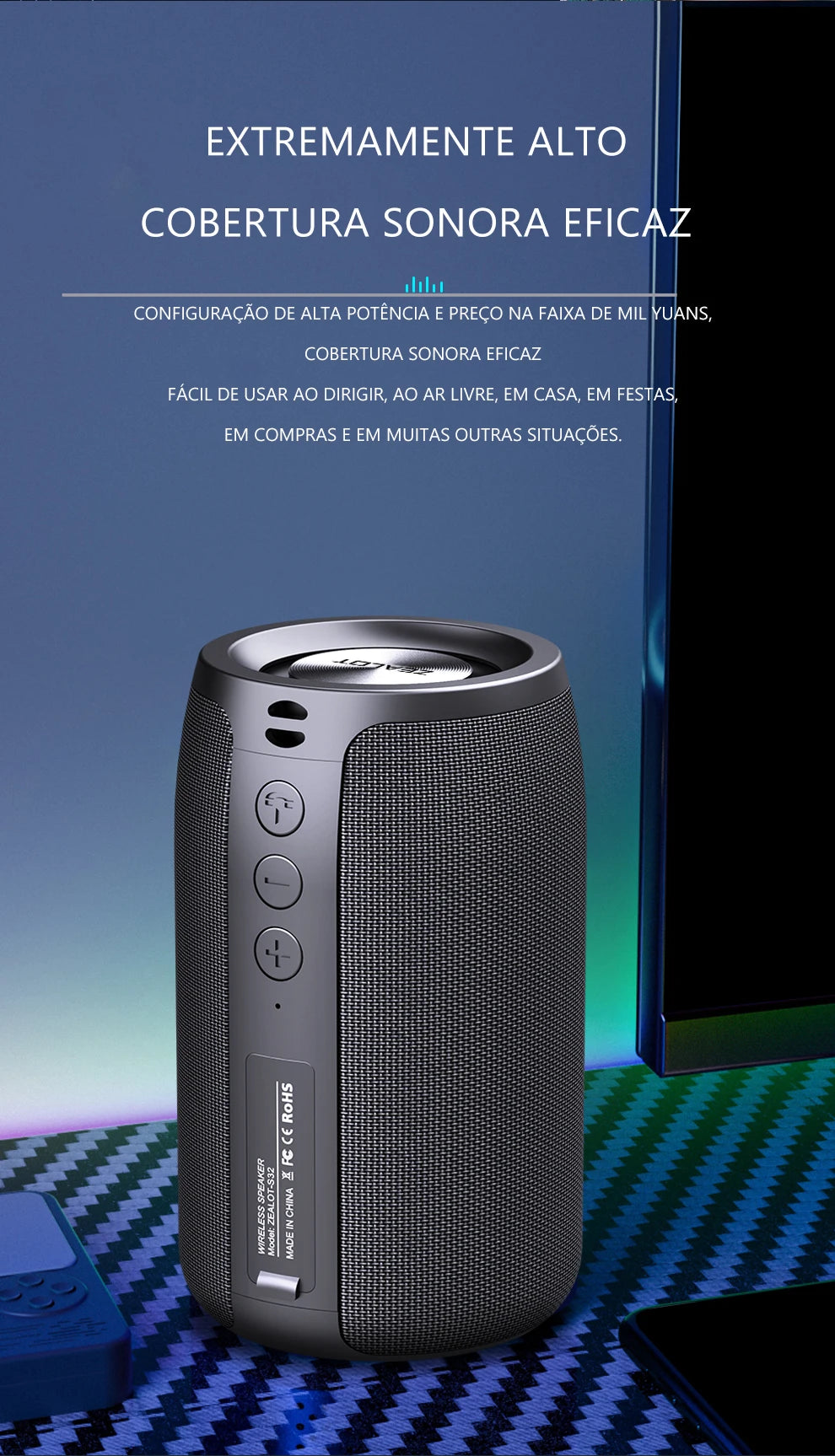 ZEALOT S32 10W Bluetooth Sound Box, 1800mAh