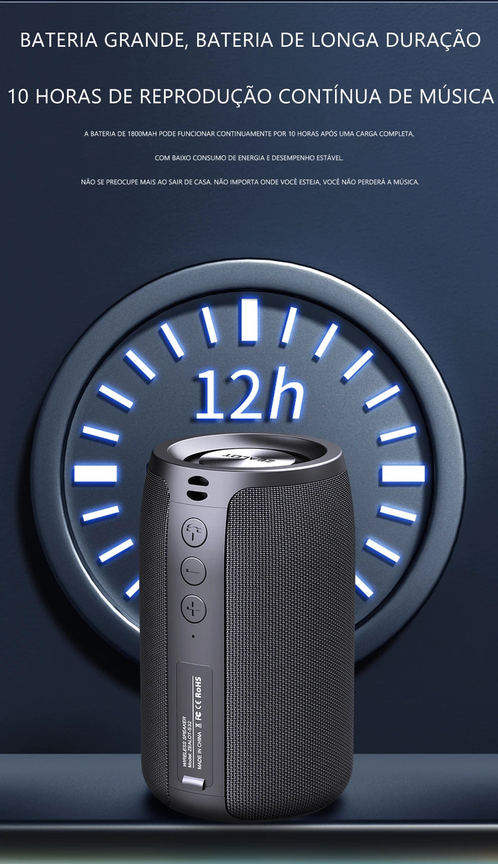 ZEALOT S32 10W Bluetooth Sound Box, 1800mAh