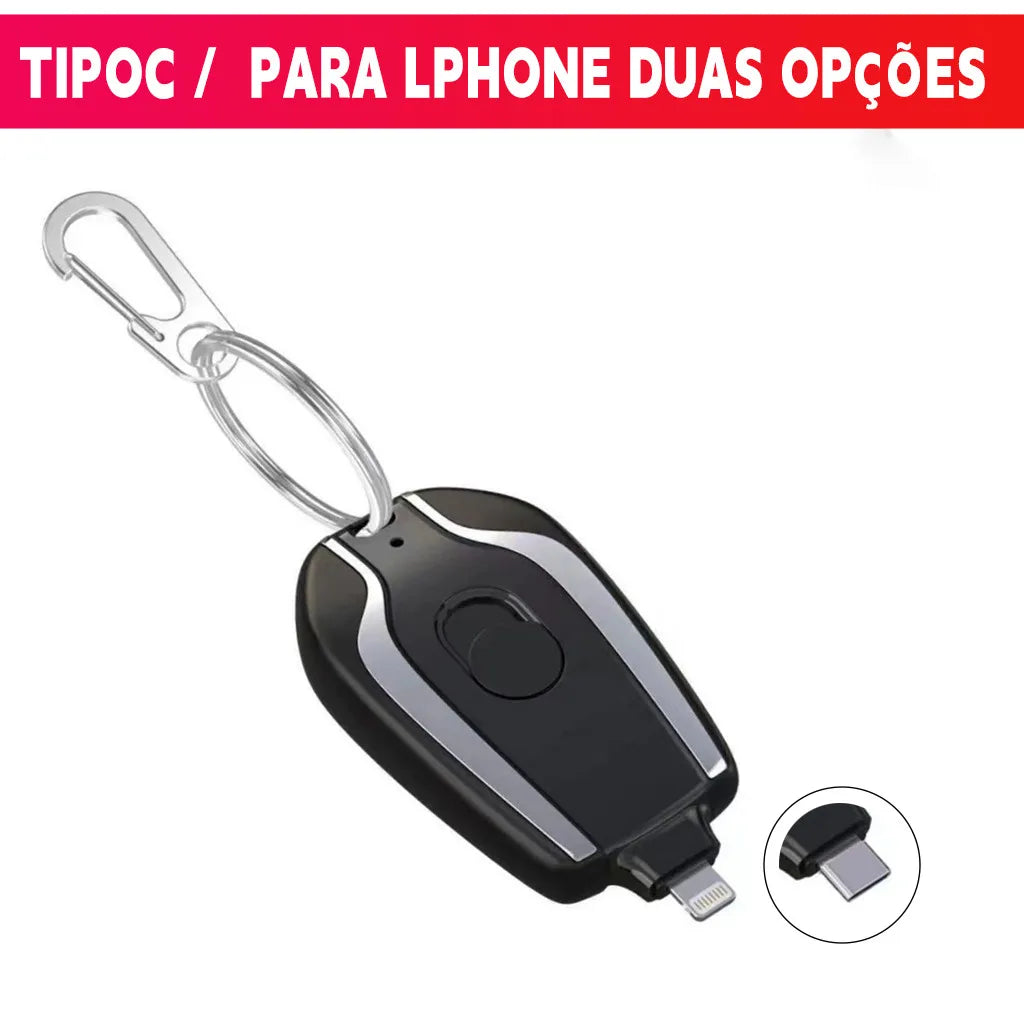 Power Bank Chaveiro 1500mAh Mini