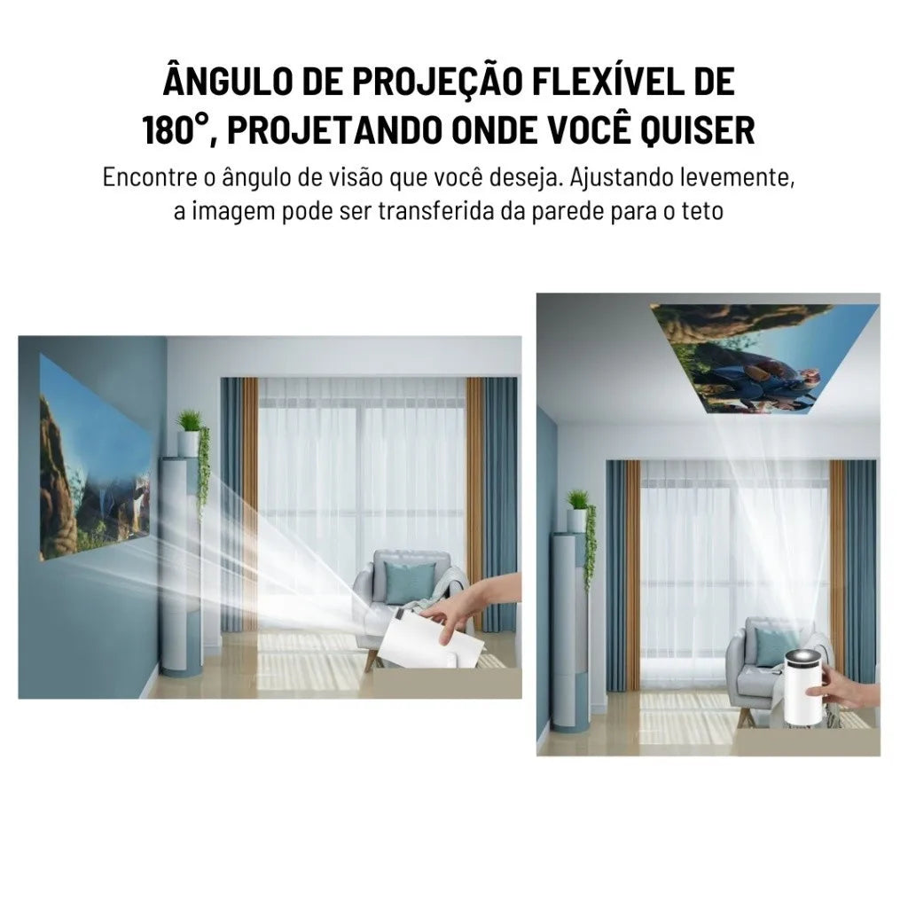 Projetor Portátil Hd 150 Polegadas 4K