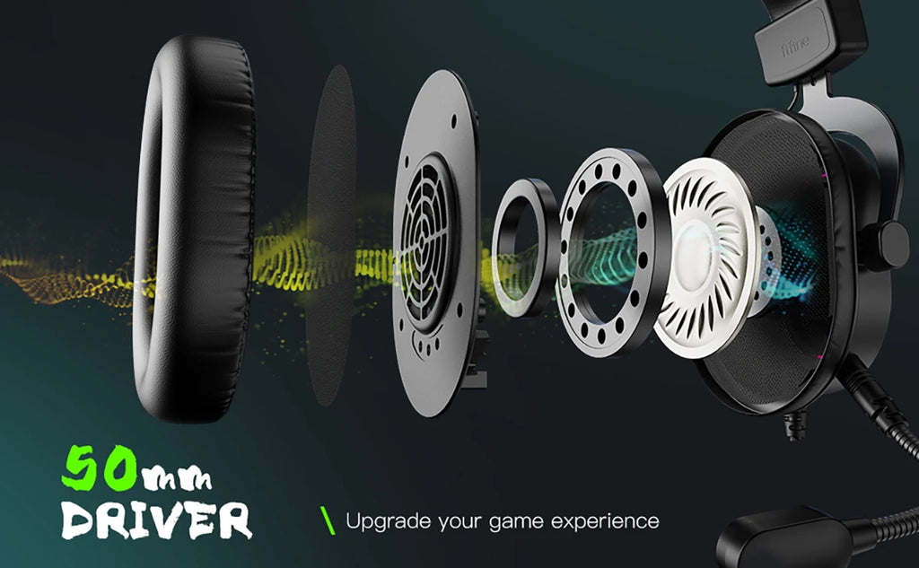 Fifine Dynamic RGB Gaming Headset 7.1 Surround