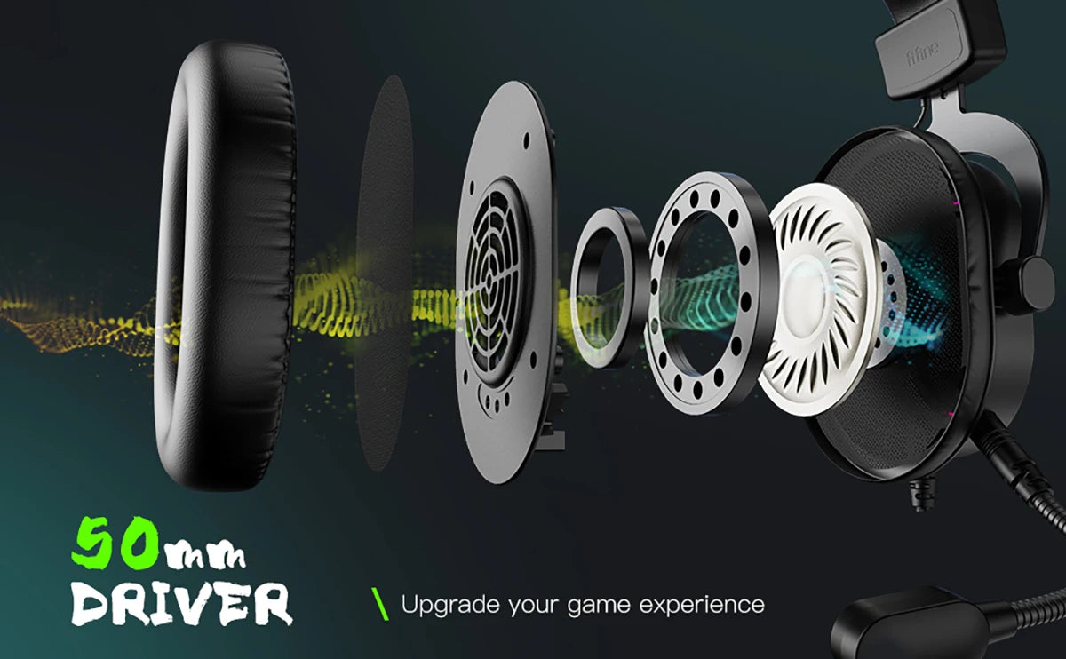 Fifine Dynamic RGB Gaming Headset 7.1 Surround