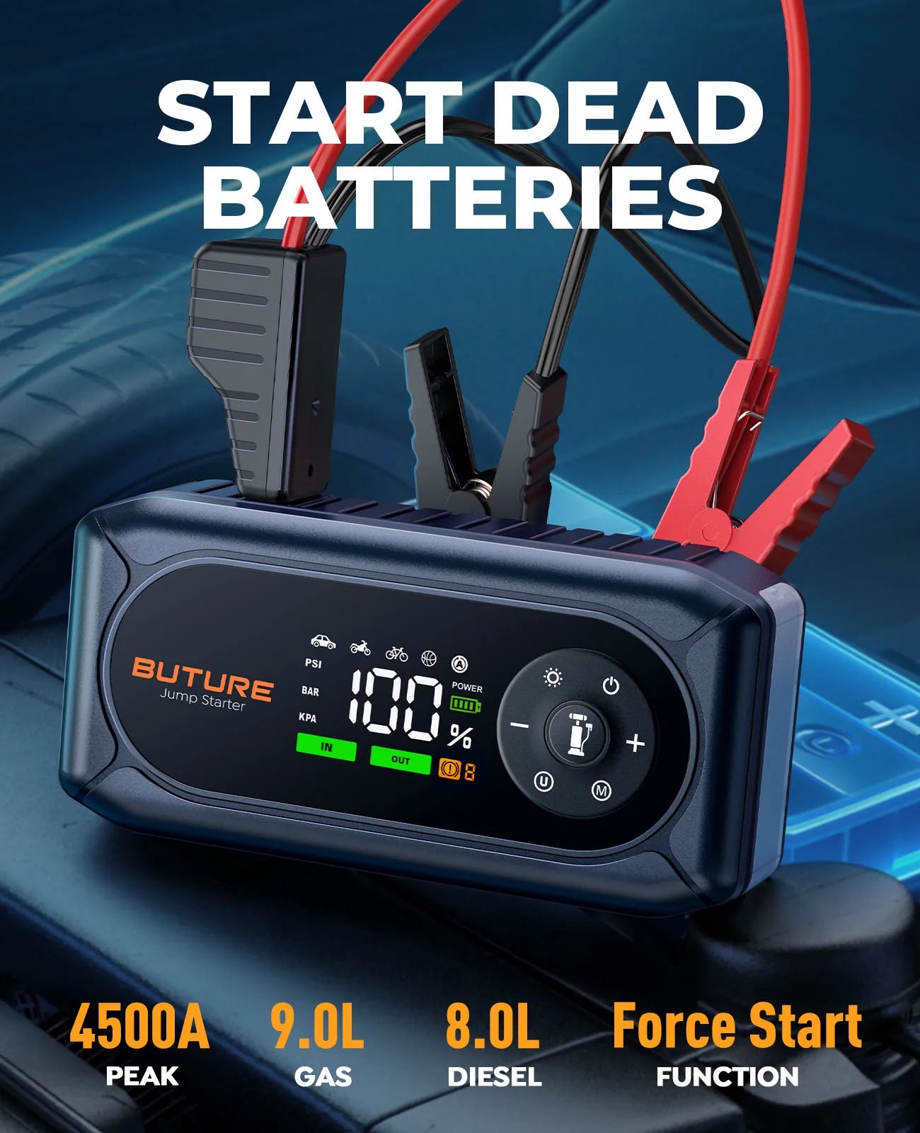 BUTURE 5500A Car Jump Starter Power Bank 18W