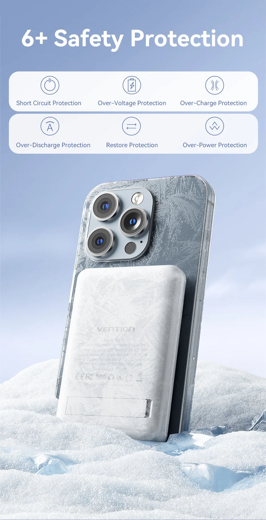 Vention BR 5000mAh Power Bank 15w Magnetic