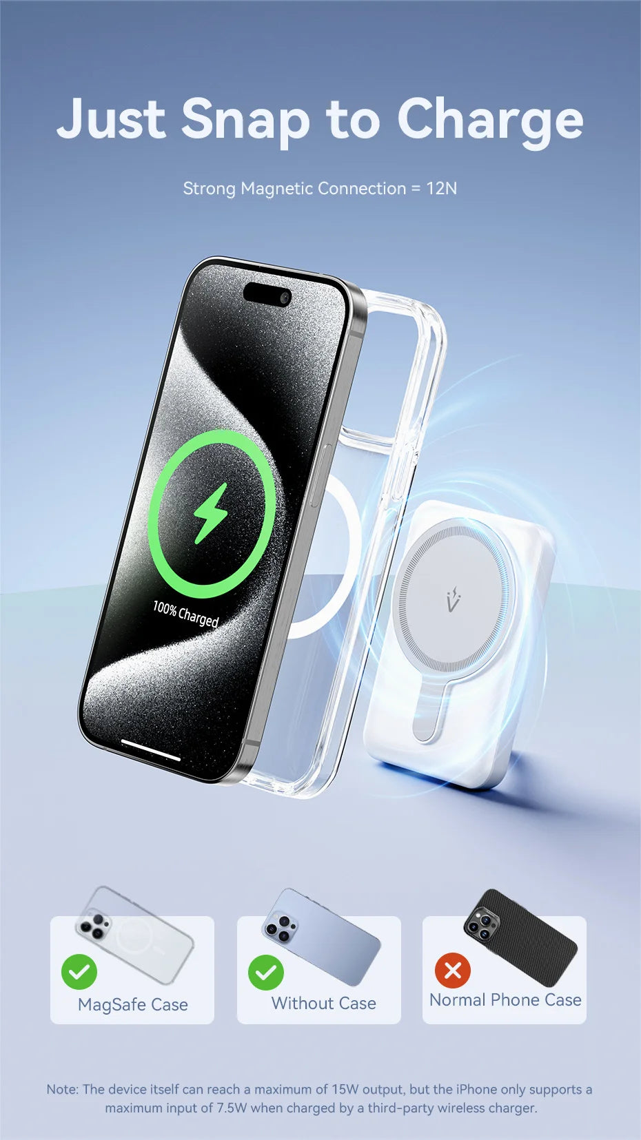Vention BR 5000mAh Power Bank 15w Magnetic