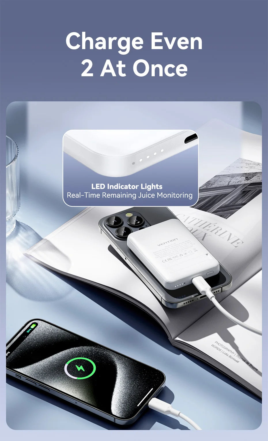 Vention BR 5000mAh Power Bank 15w Magnetic