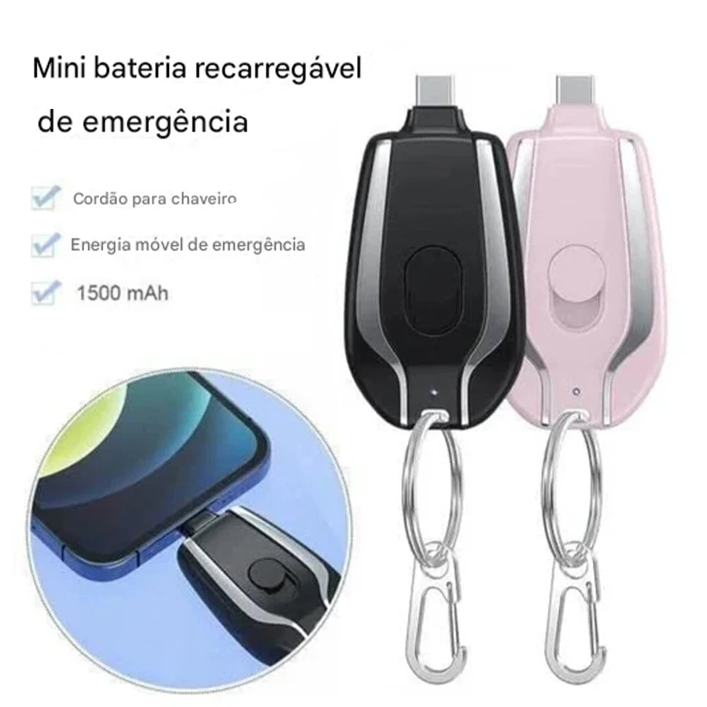 Power Bank Chaveiro 1500mAh Mini