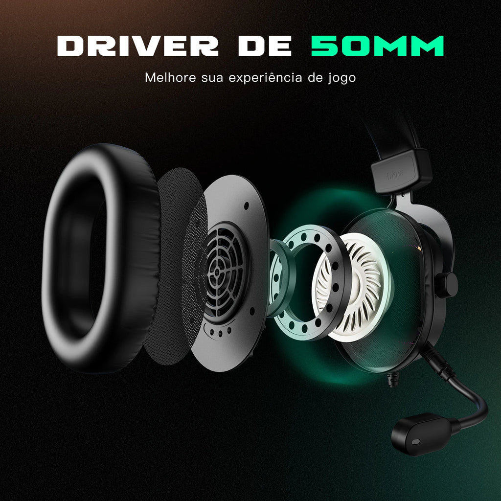 Fifine Dynamic RGB Gaming Headset 7.1 Surround