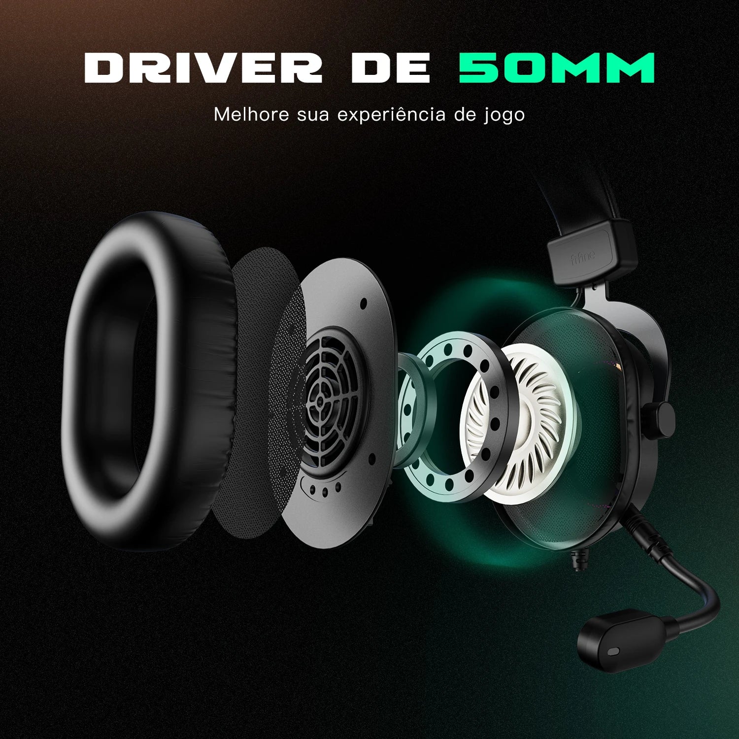 Fifine Dynamic RGB Gaming Headset 7.1 Surround