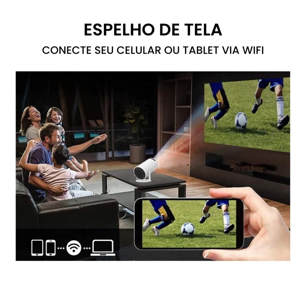 Projetor Portátil Hd 150 Polegadas 4K