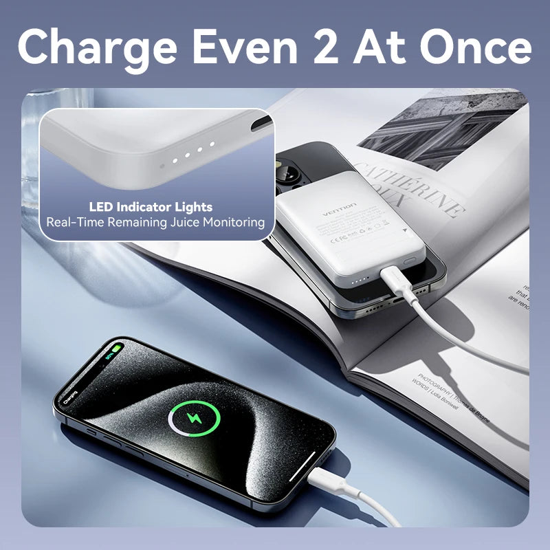 Vention BR 5000mAh Power Bank 15w Magnetic