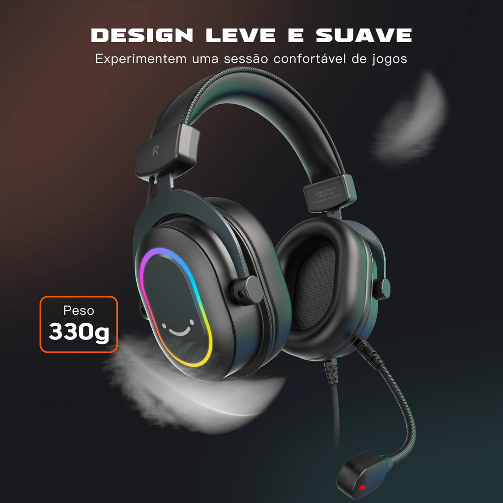 Fifine Dynamic RGB Gaming Headset 7.1 Surround