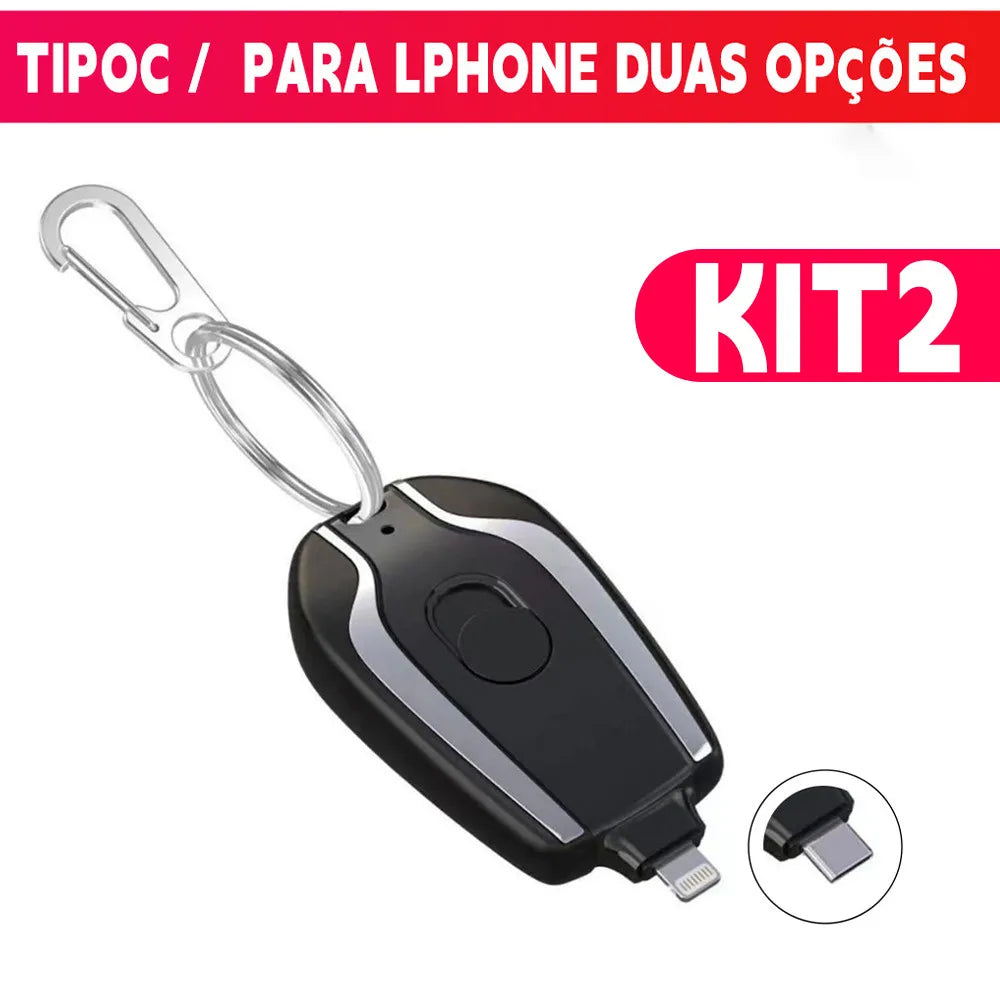 Power Bank Chaveiro 1500mAh Mini