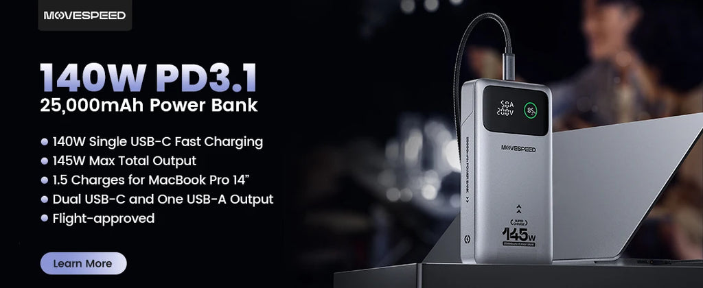 MOVESPEED S10 Slim Magnetic Power Bank 10000mAh PD20W