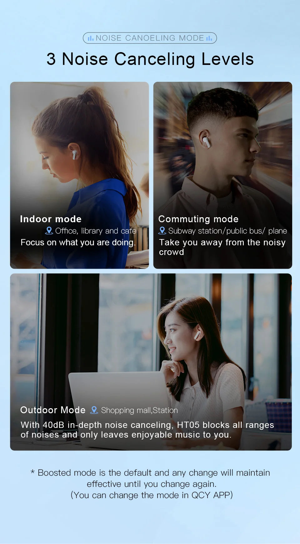 Earpod QCY HT05 Active Noise Cancelling