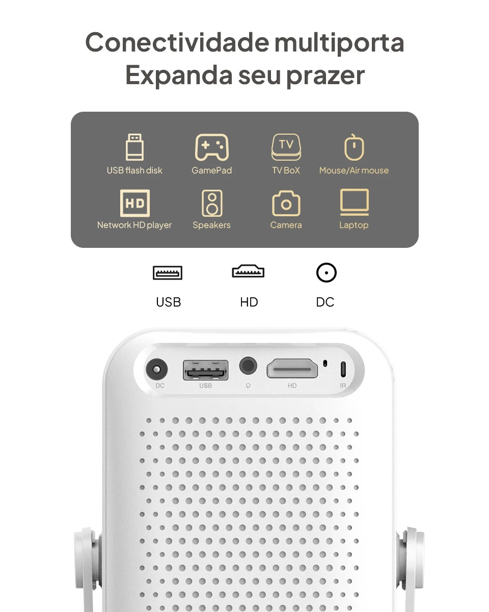 Projetor Portátil Vevshao A15 Smart