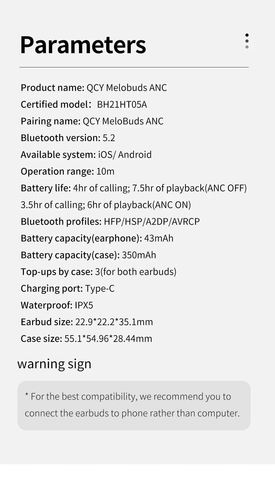 Earpod QCY HT05 Active Noise Cancelling