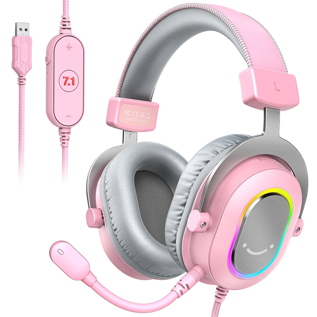 Fifine Dynamic RGB Gaming Headset 7.1 Surround