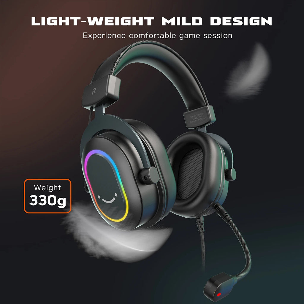 Fifine Dynamic RGB Gaming Headset 7.1 Surround