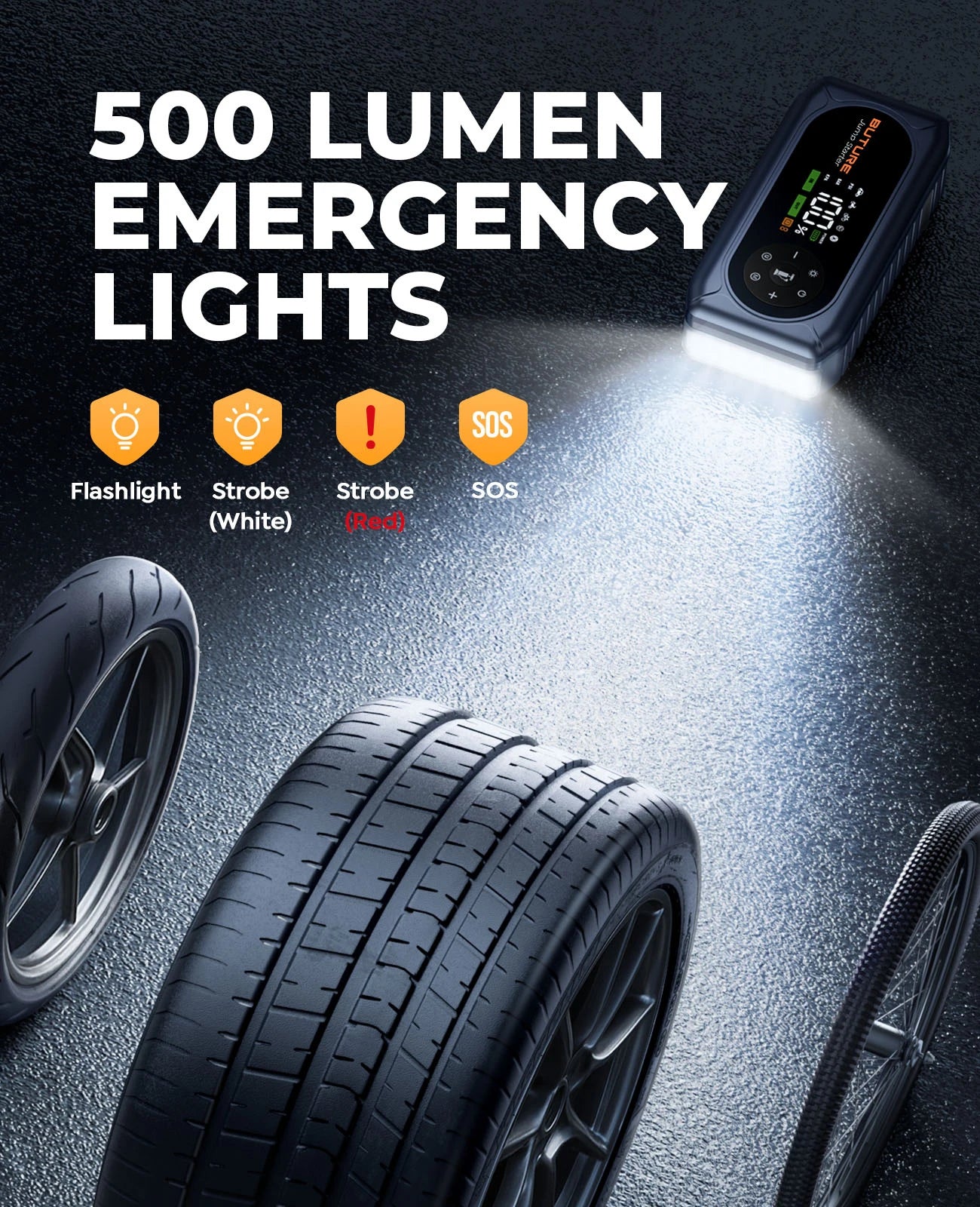 BUTURE 5500A Car Jump Starter Power Bank 18W