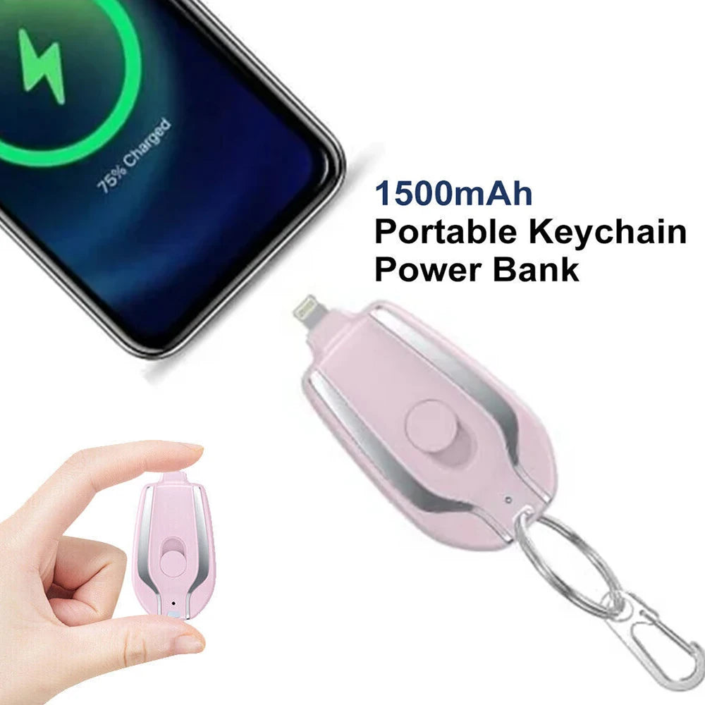 Power Bank Chaveiro 1500mAh Mini