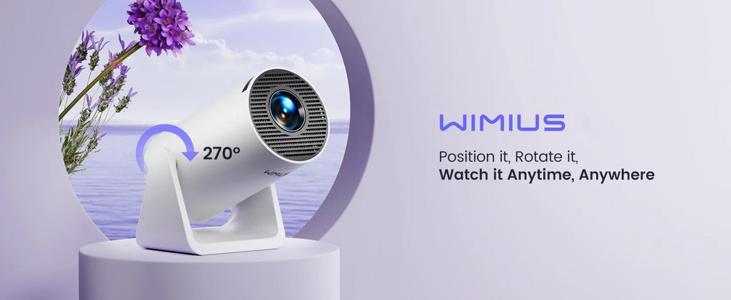 Wimius 1080p Projetor 720p com 270° de rotação