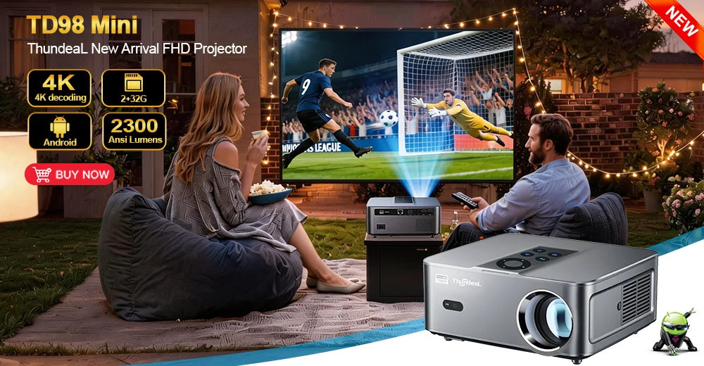 Projetor ThundeaL 4K Full HD