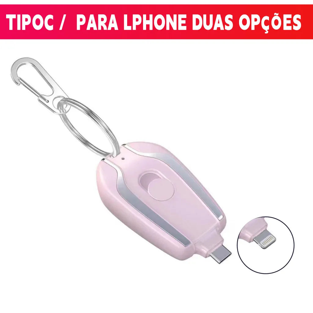Power Bank Chaveiro 1500mAh Mini