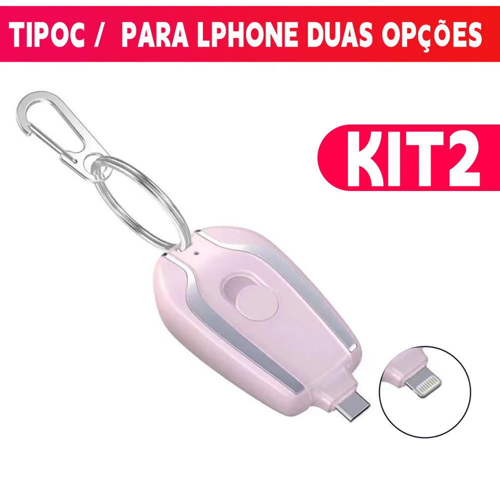 Power Bank Chaveiro 1500mAh Mini